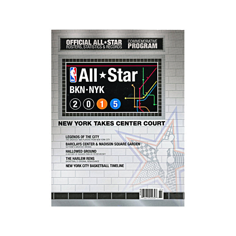2015 Official NBA All Star Game ASG Souvenir Program Magazine Brooklyn