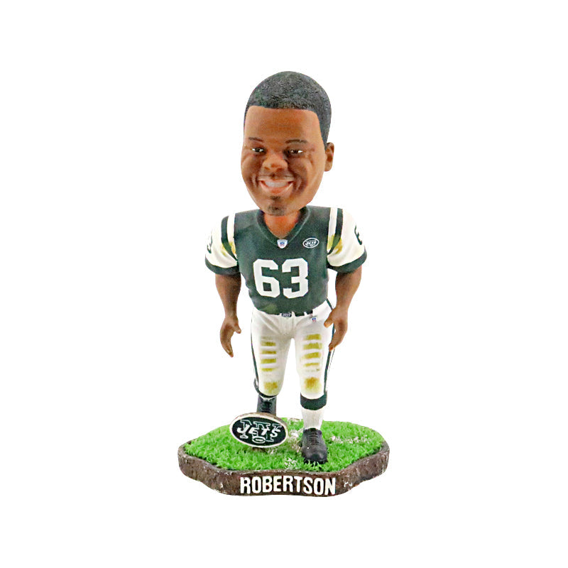 Dwayne Robertson New York Jets Bobblehead Forever Collectibles Legends of The Field Limited Edition #/5000