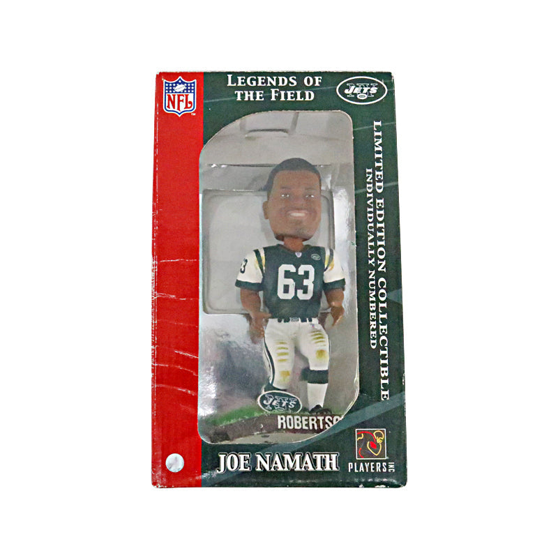 Dwayne Robertson New York Jets Bobblehead Forever Collectibles Legends of The Field Limited Edition #/5000
