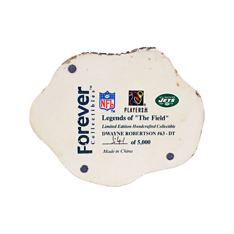 Dwayne Robertson New York Jets Bobblehead Forever Collectibles Legends of The Field Limited Edition #/5000