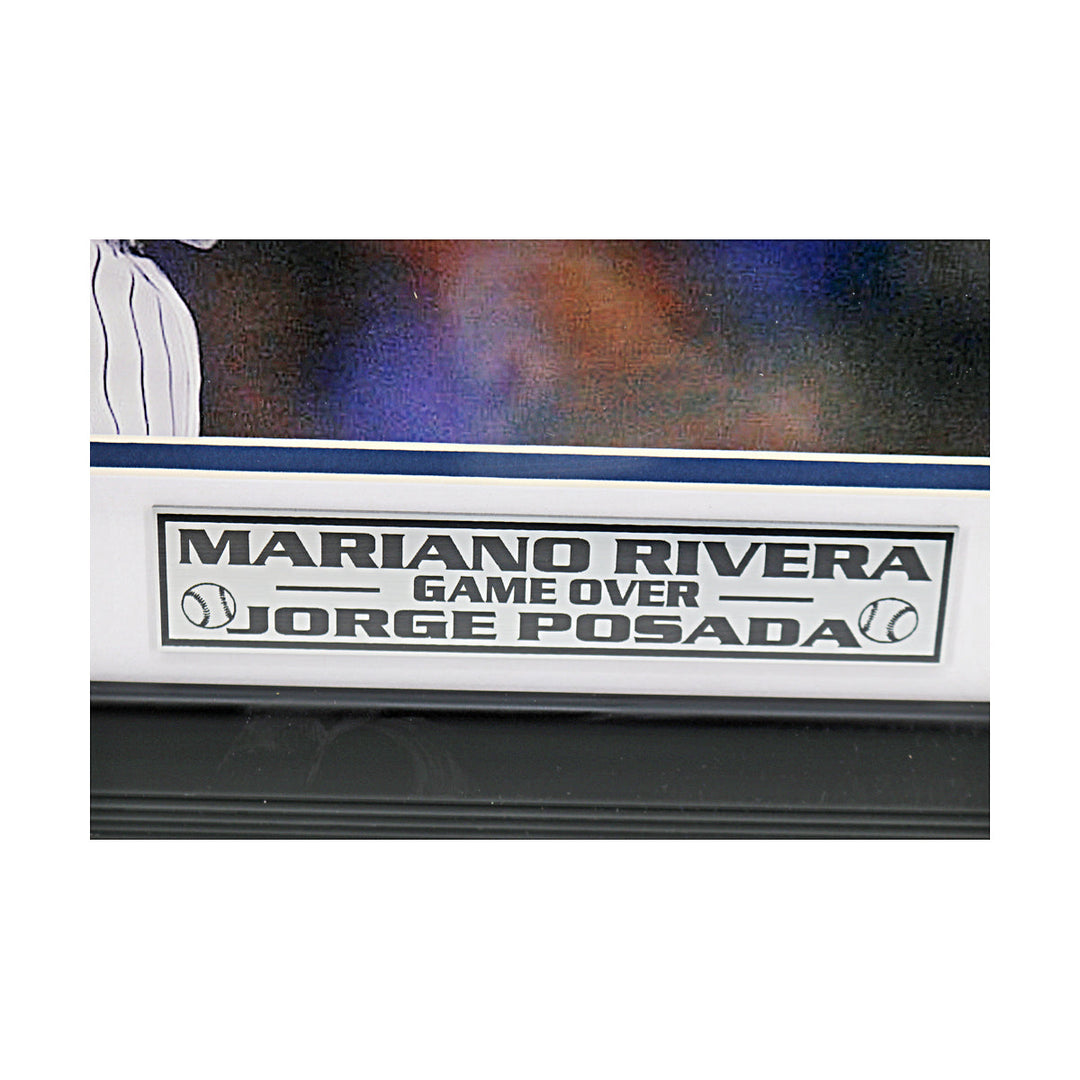 Mariano Rivera, Jorge Posada New York Yankees Autographed Inscribed 16x20 Framed Photo LE 15/20 (Steiner COA)