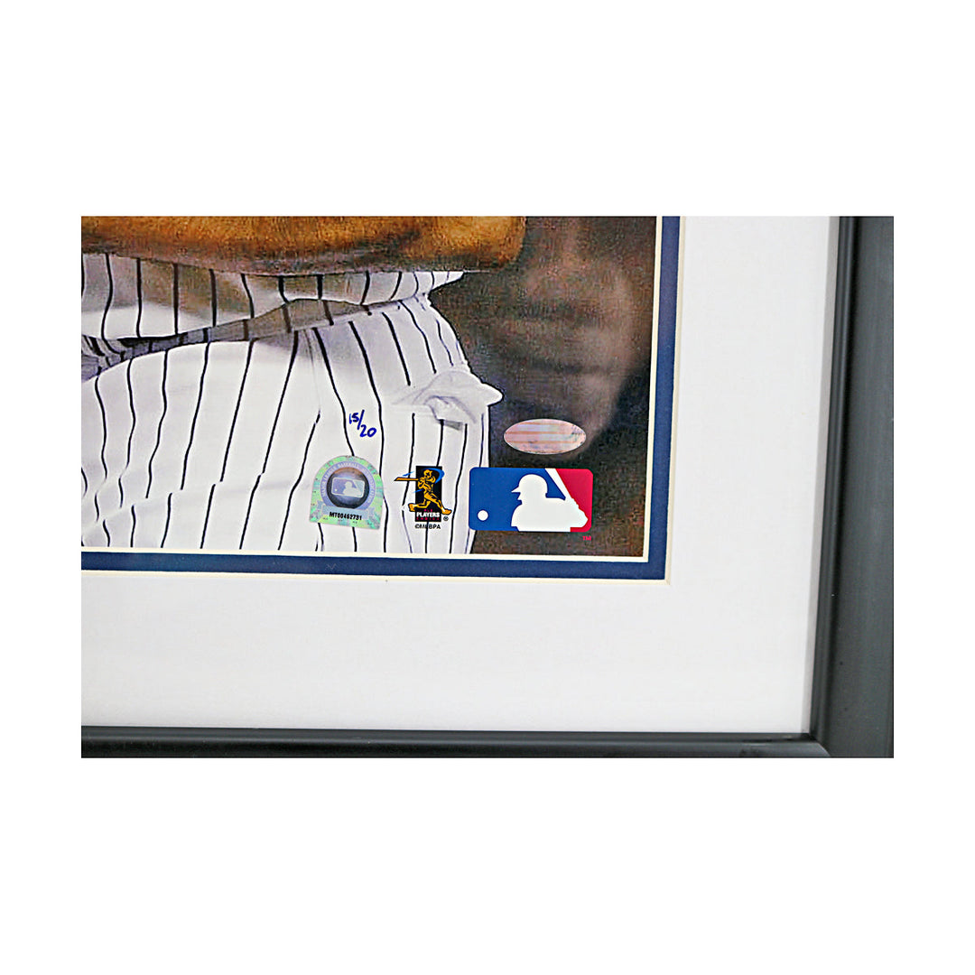 Mariano Rivera, Jorge Posada New York Yankees Autographed Inscribed 16x20 Framed Photo LE 15/20 (Steiner COA)