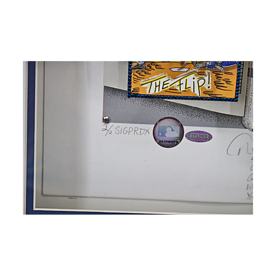 Derek Jeter New York Yankees Autographed Inscribed Charles Fazzino LE 2/2 (Steiner COA)