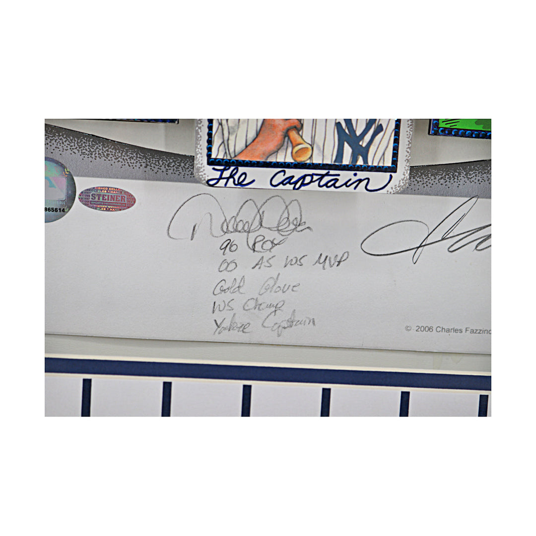 Derek Jeter New York Yankees Autographed Inscribed Charles Fazzino LE 2/2 (Steiner COA)