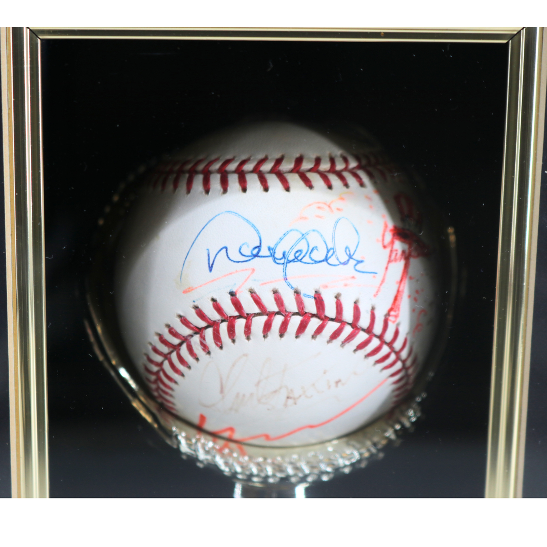 Derek Jeter New York Yankees Autographed Charles Fazzino Yankees Stadium Framed 23x27 Pop Art w/ Jeter Signed Ball (Steiner)