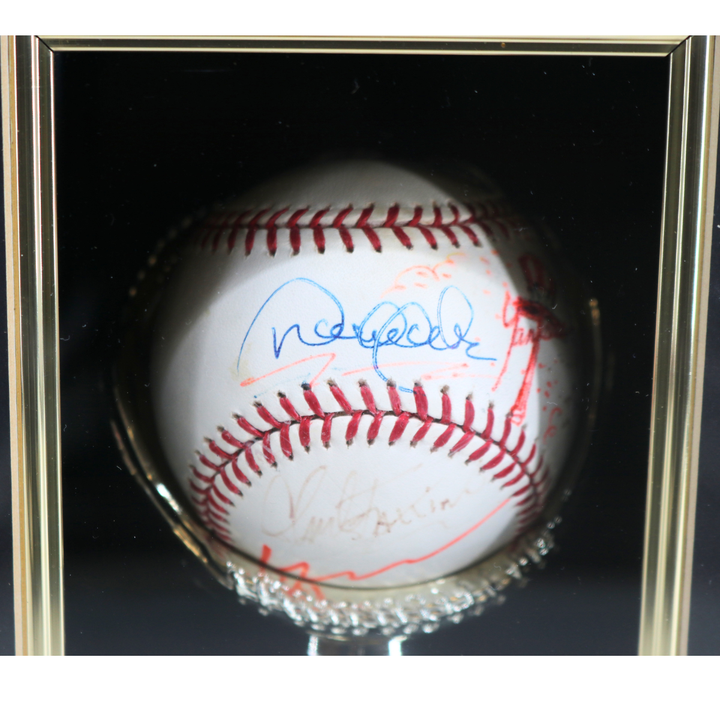 Derek Jeter New York Yankees Autographed Charles Fazzino Yankees Stadium Framed 23x27 Pop Art w/ Jeter Signed Ball (Steiner)