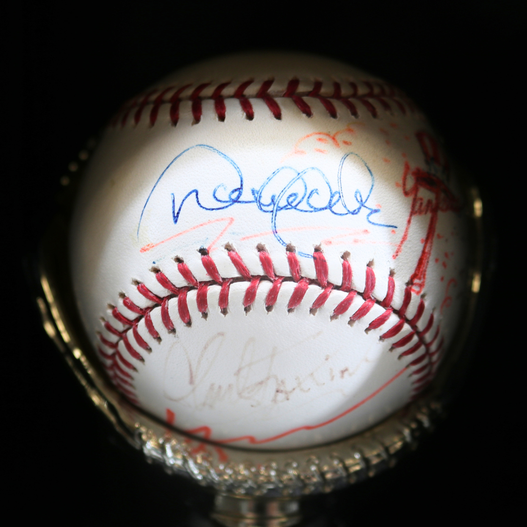 Derek Jeter New York Yankees Autographed Charles Fazzino Yankees Stadium Framed 23x27 Pop Art w/ Jeter Signed Ball (Steiner)