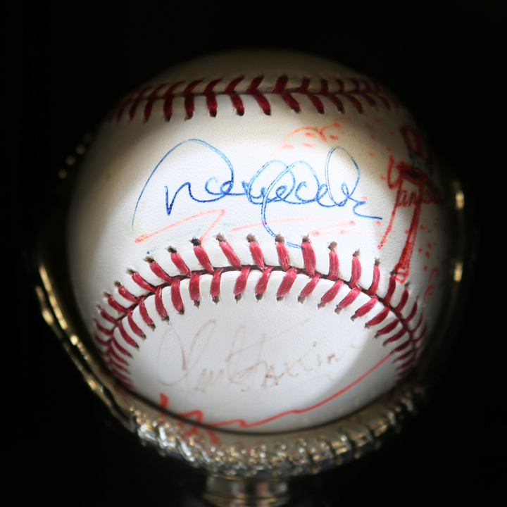 Derek Jeter New York Yankees Autographed Charles Fazzino Yankees Stadium Framed 23x27 Pop Art w/ Jeter Signed Ball (Steiner)