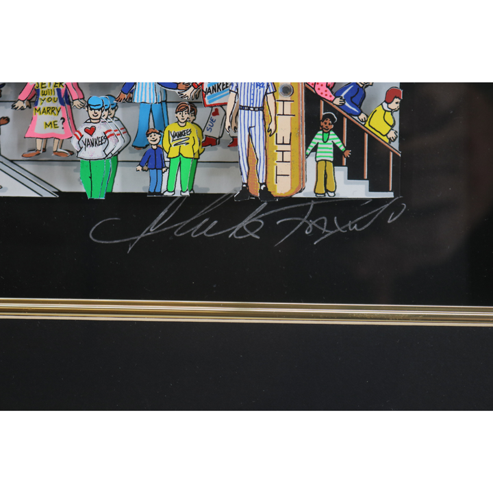 Derek Jeter New York Yankees Autographed Charles Fazzino Yankees Stadium Framed 23x27 Pop Art w/ Jeter Signed Ball (Steiner)