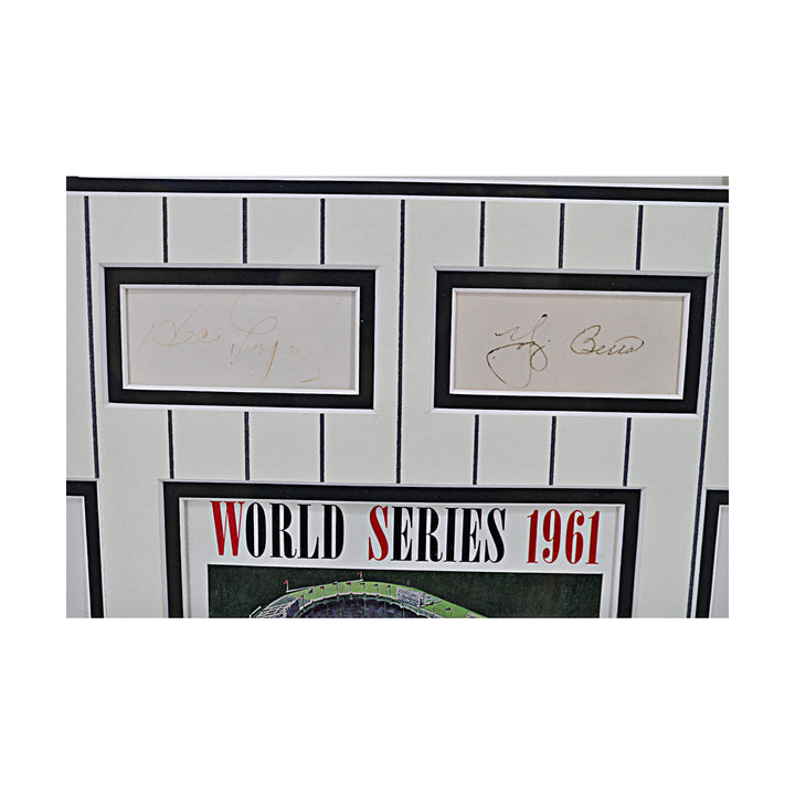 1961 Yankees Multi Cut Signature Collage New York Yankees Autographed Framed 33x42 (All American Collectibles)