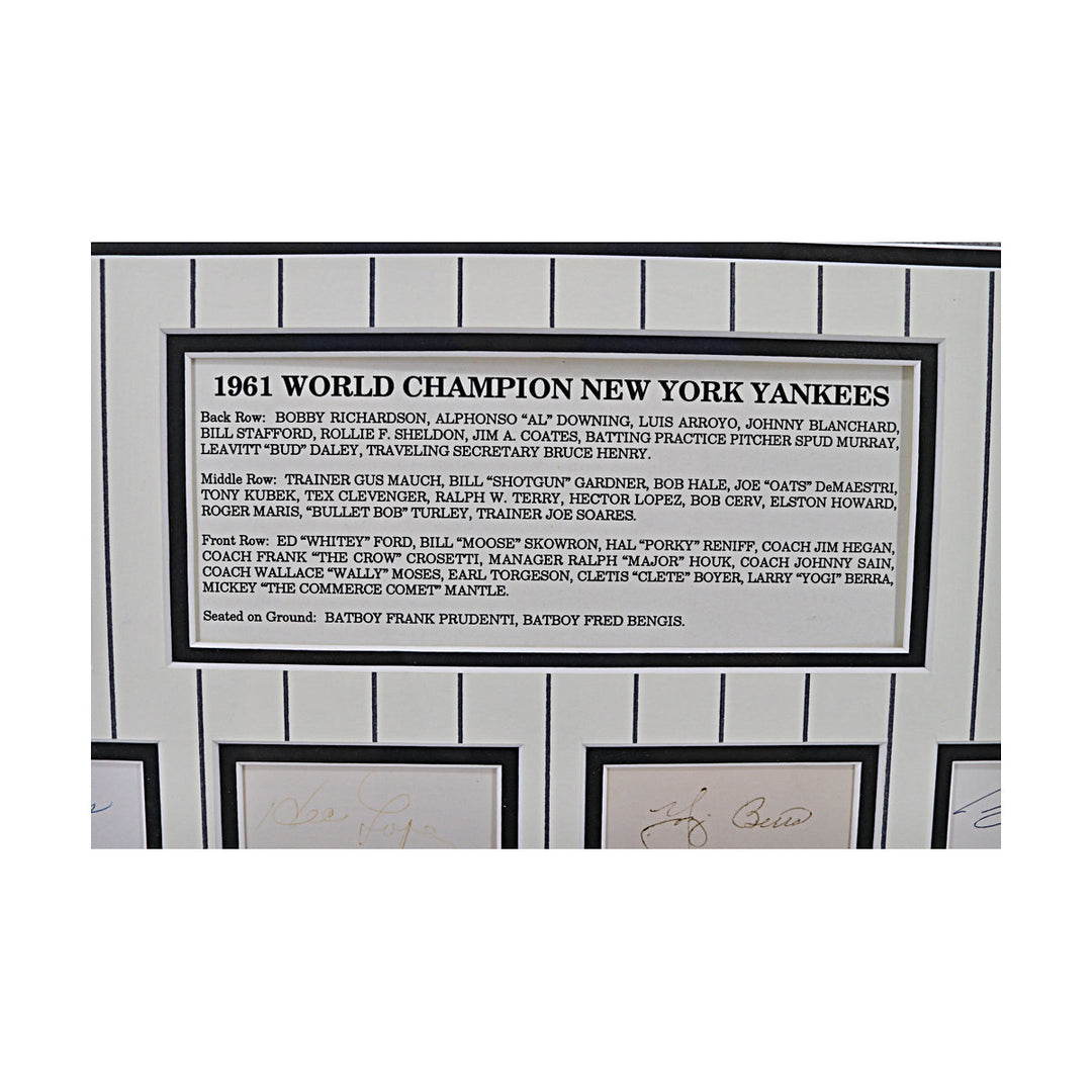 1961 Yankees Multi Cut Signature Collage New York Yankees Autographed Framed 33x42 (All American Collectibles)