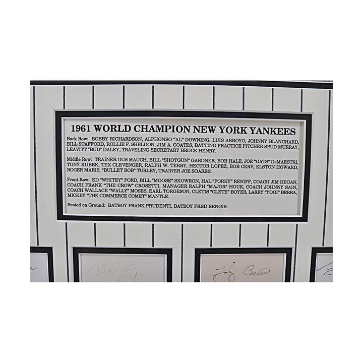 1961 Yankees Multi Cut Signature Collage New York Yankees Autographed Framed 33x42 (All American Collectibles)