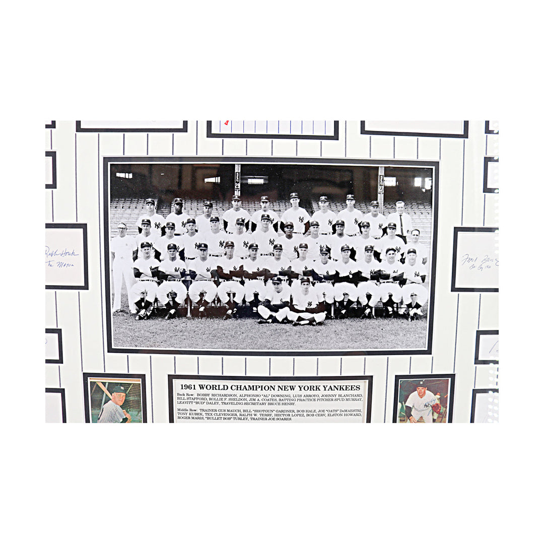 1961 Yankees Multi Cut Signature Collage New York Yankees Autographed Framed 33x42 (All American Collectibles)