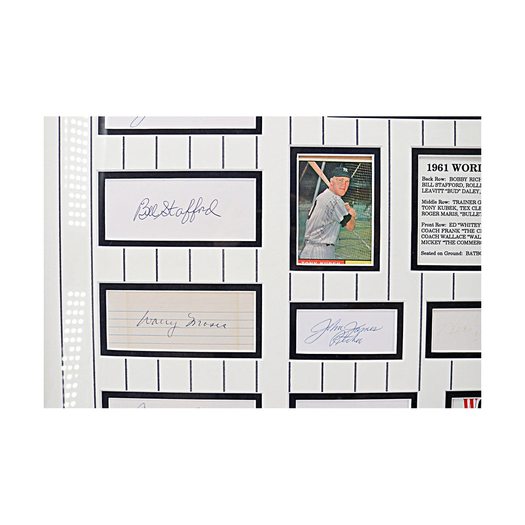 1961 Yankees Multi Cut Signature Collage New York Yankees Autographed Framed 33x42 (All American Collectibles)