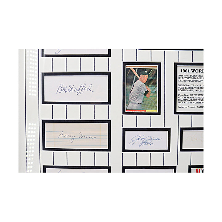1961 Yankees Multi Cut Signature Collage New York Yankees Autographed Framed 33x42 (All American Collectibles)