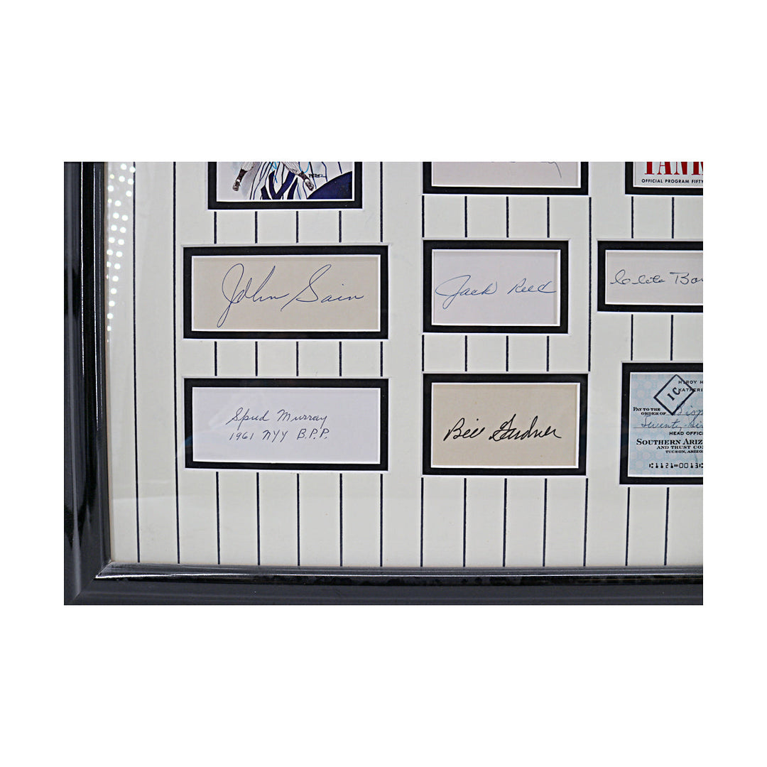 1961 Yankees Multi Cut Signature Collage New York Yankees Autographed Framed 33x42 (All American Collectibles)