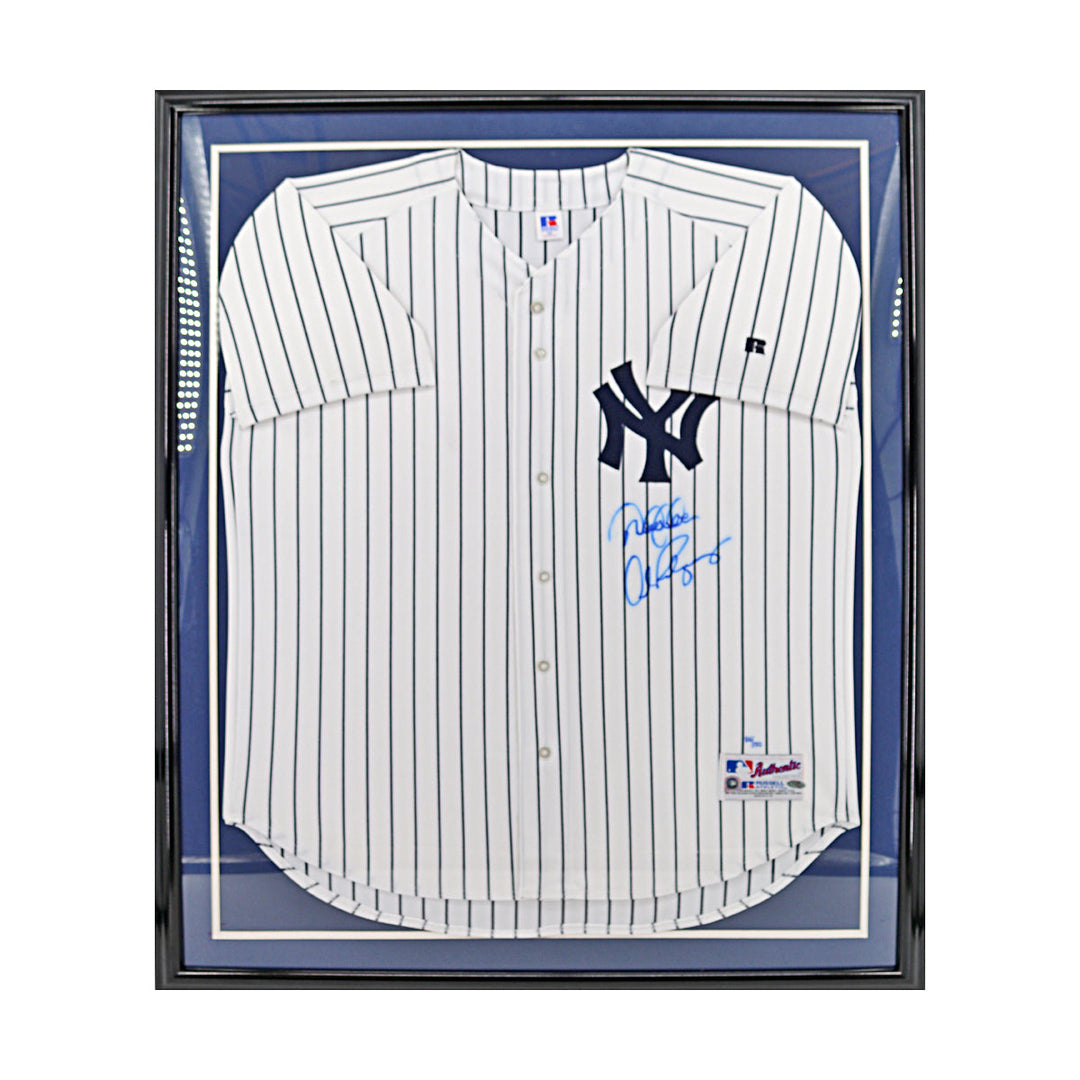 Derek Jeter Alex Rodriguez New York Yankees Autographed Framed Jersey LE 86/150 (Steiner/MLB Holos)