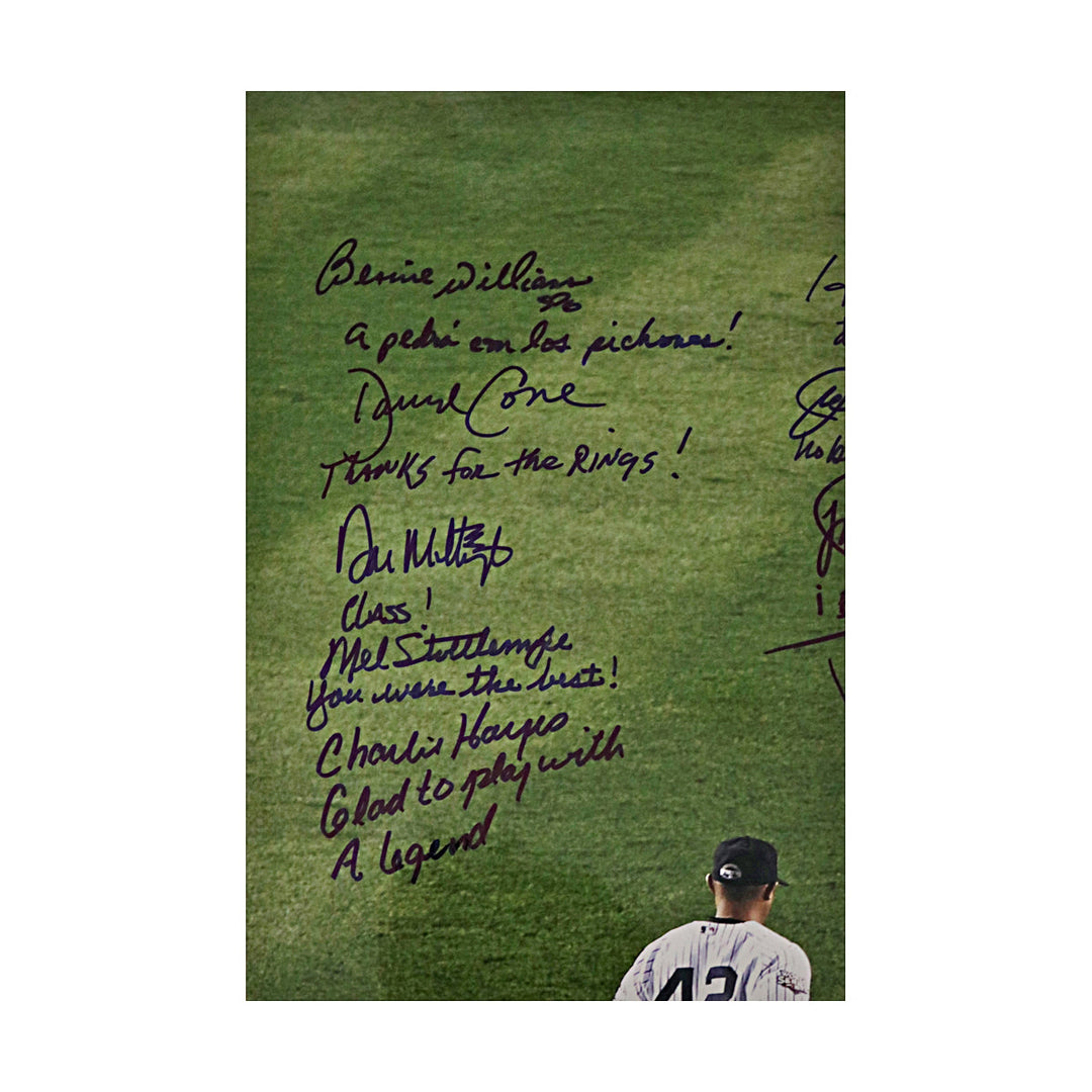 Yankees Multi Signed New York Yankees Autographed Inscribed 16x20 Photo Rivera Entering Game (Steiner COA/MLB Holo)