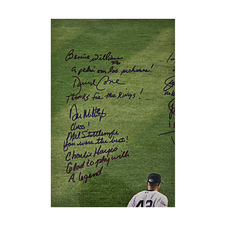 Yankees Multi Signed New York Yankees Autographed Inscribed 16x20 Photo Rivera Entering Game (Steiner COA/MLB Holo)