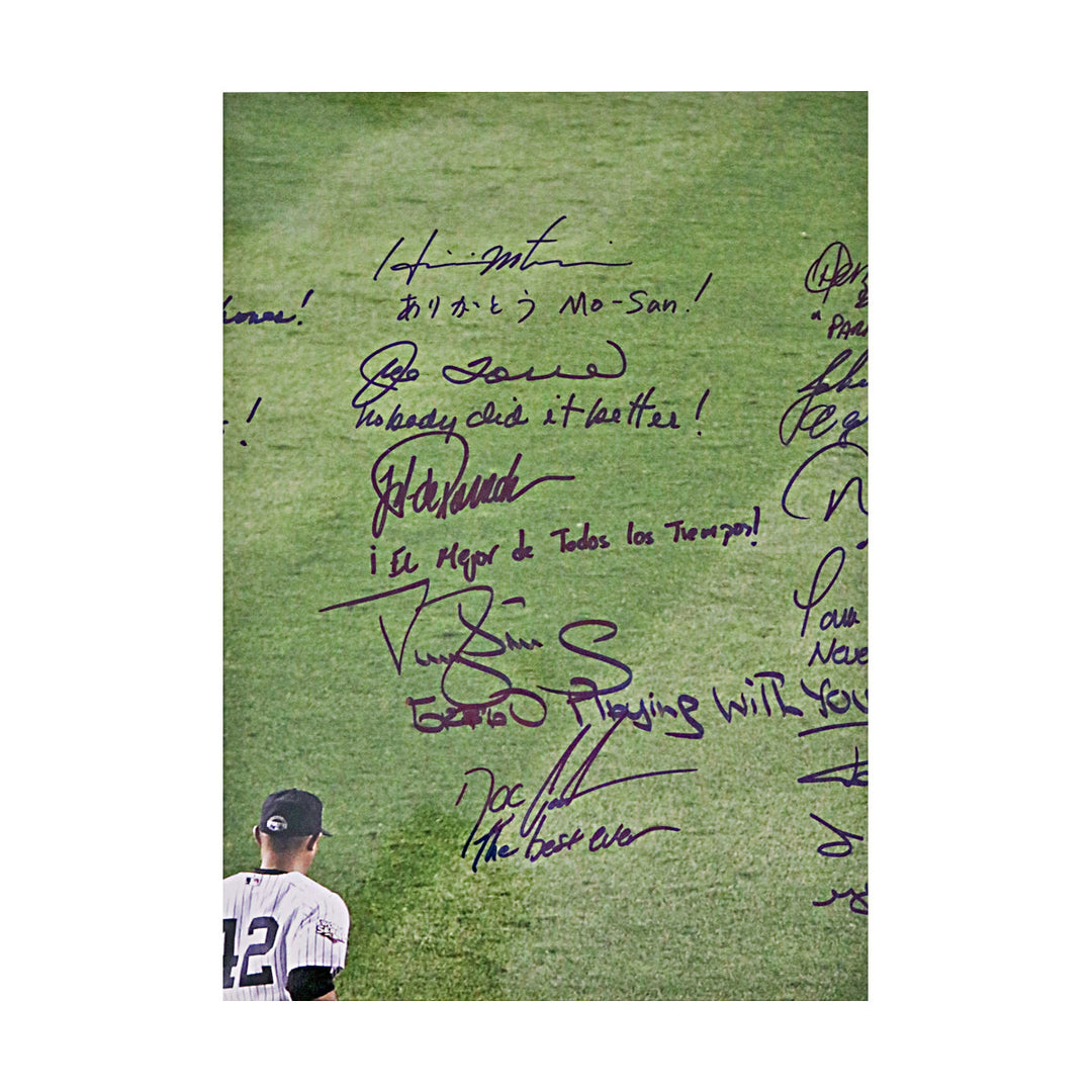 Yankees Multi Signed New York Yankees Autographed Inscribed 16x20 Photo Rivera Entering Game (Steiner COA/MLB Holo)