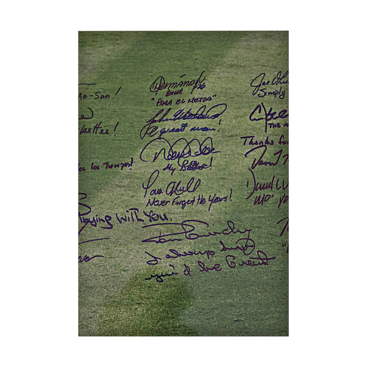 Yankees Multi Signed New York Yankees Autographed Inscribed 16x20 Photo Rivera Entering Game (Steiner COA/MLB Holo)