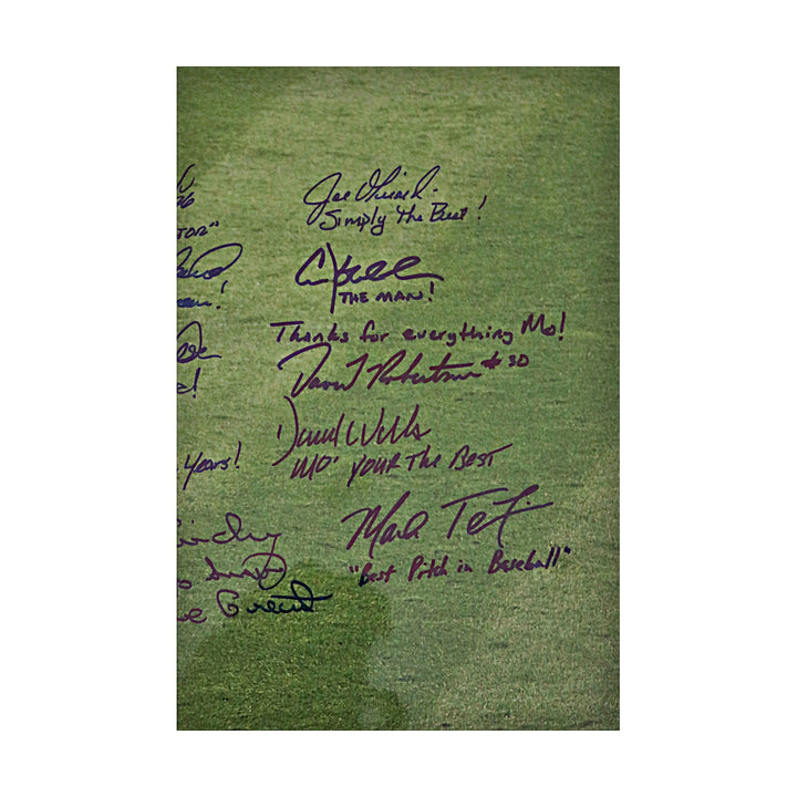 Yankees Multi Signed New York Yankees Autographed Inscribed 16x20 Photo Rivera Entering Game (Steiner COA/MLB Holo)