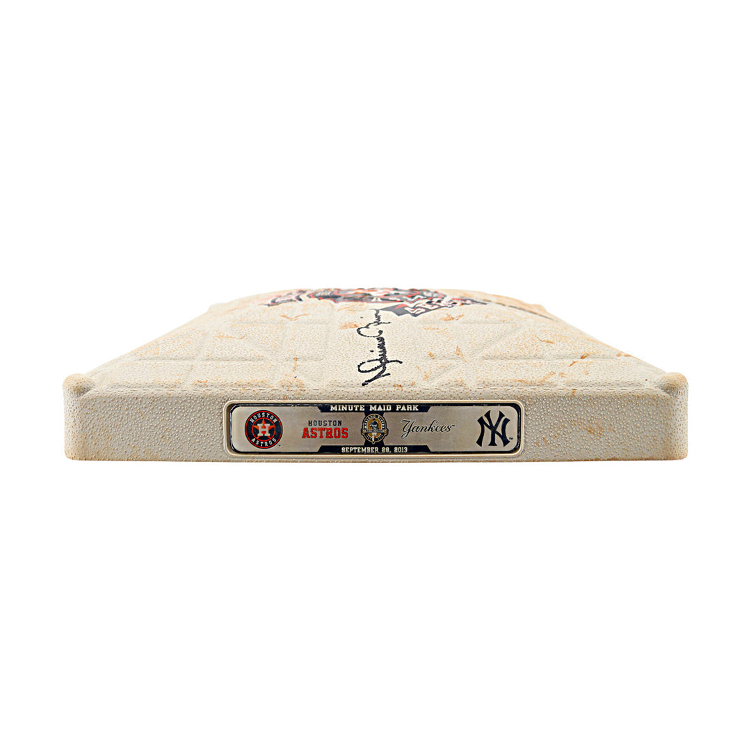 Mariano Rivera, Andy Pettitte New York Yankees Autographed Game Used Base 9/28/13 (MLB Holo)