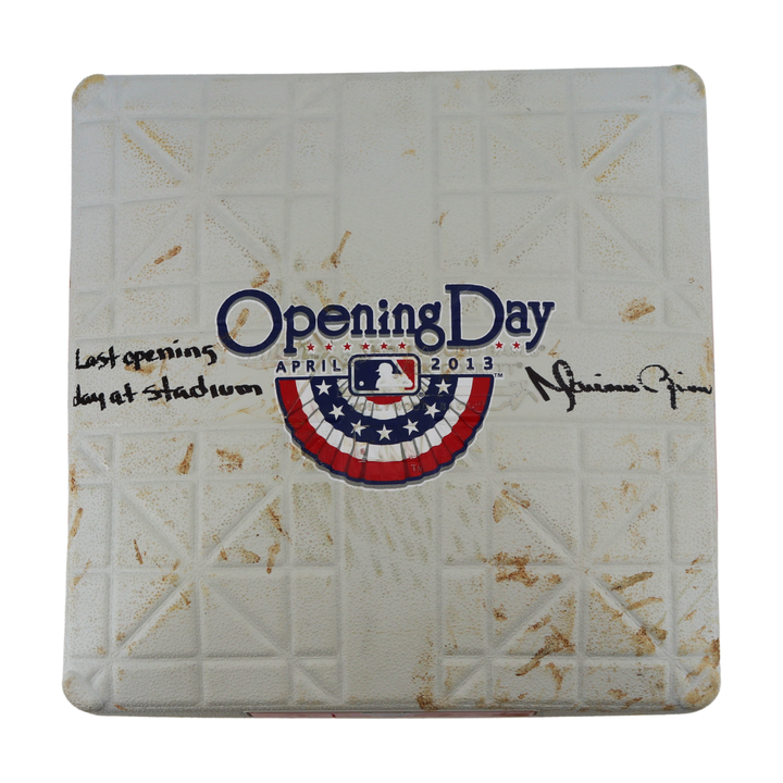 Mariano Rivera New York Yankees Autographed Inscribed Game Used Base 4/01/13 (MLB Holo)