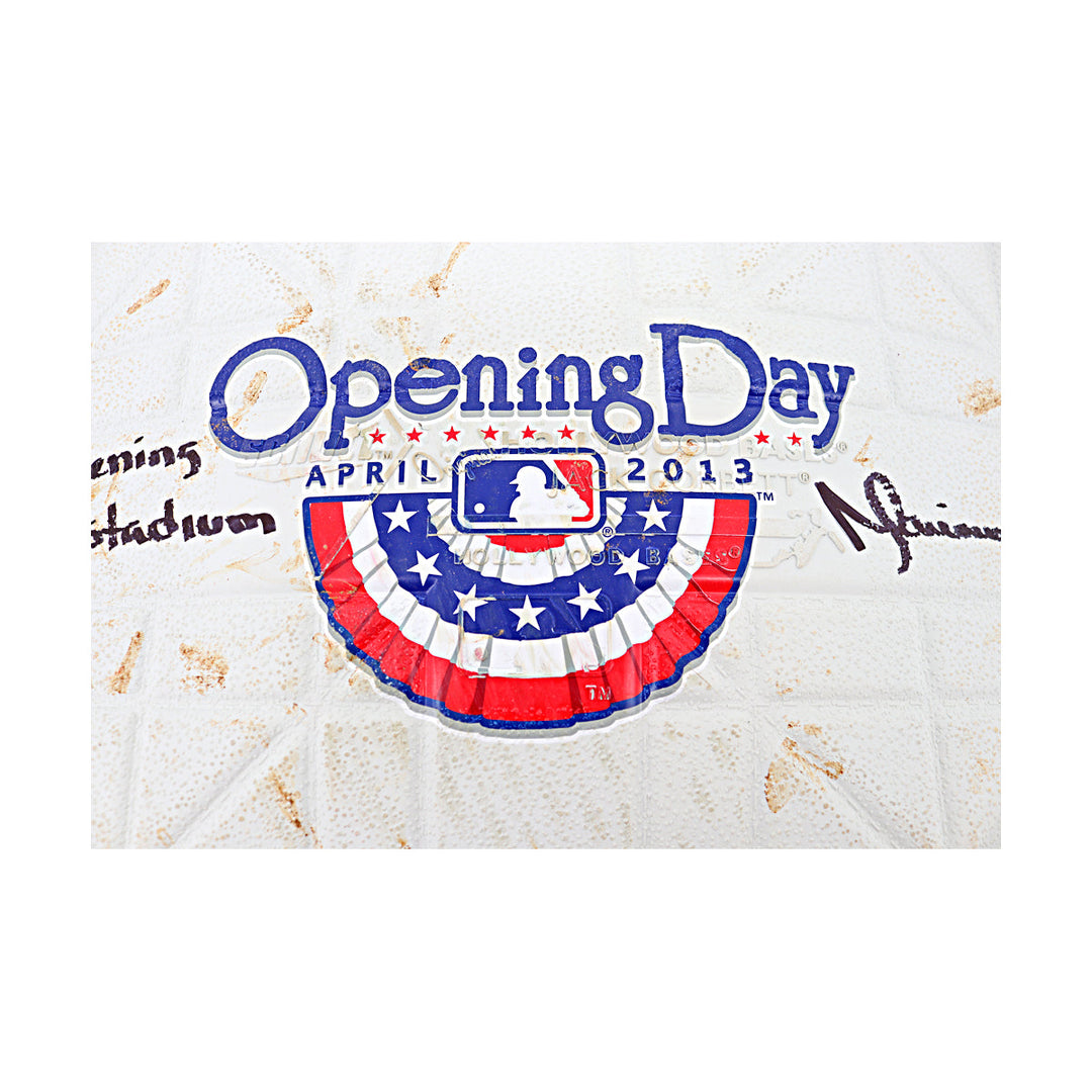 Mariano Rivera New York Yankees Autographed Inscribed Game Used Base 4/01/13 (MLB Holo)