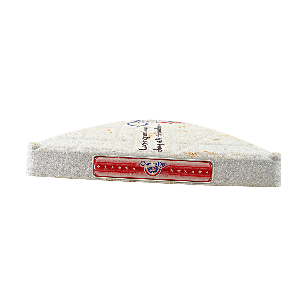 Mariano Rivera New York Yankees Autographed Inscribed Game Used Base 4/01/13 (MLB Holo)