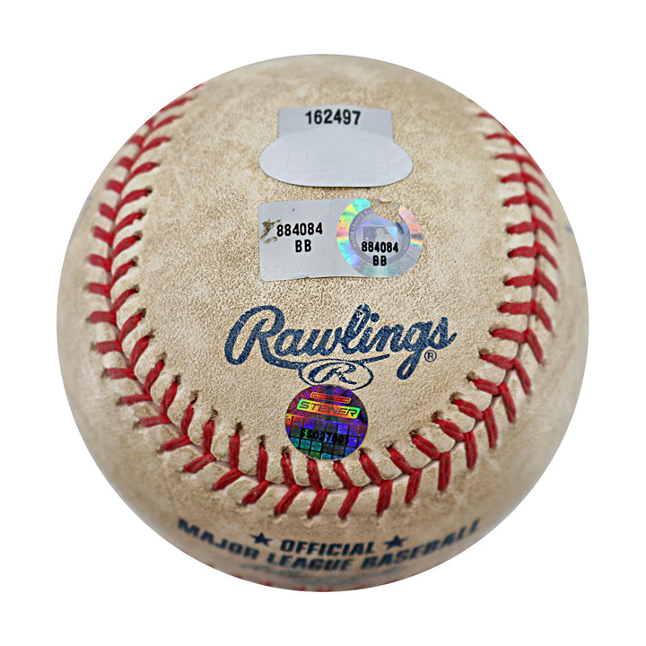 Jeter, Rivera, Pettitte, Posada New York Yankees Autographed Inscribed Game Used Ball 5/17/08 (MLB Holo/Steiner COA)