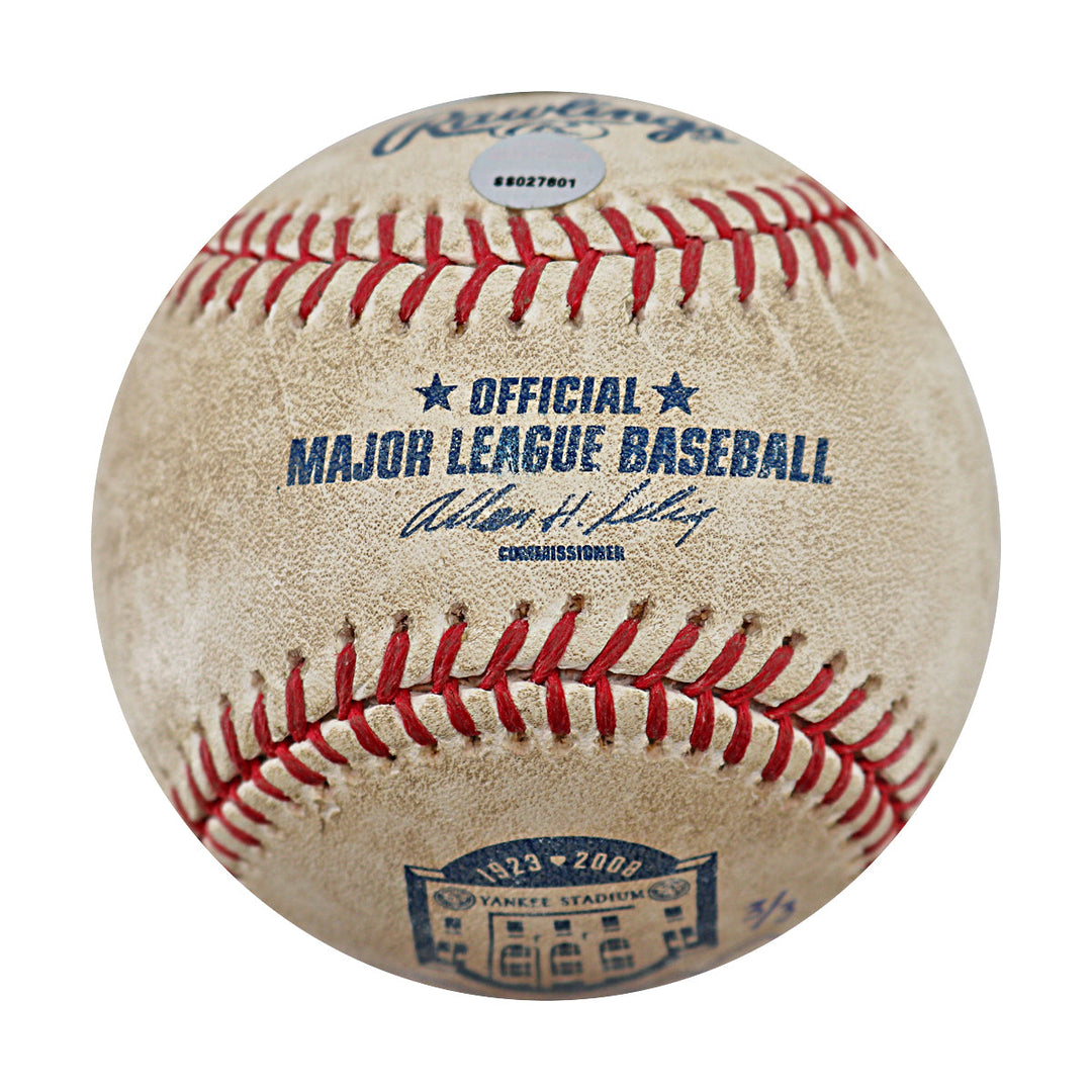 Jeter, Rivera, Pettitte, Posada New York Yankees Autographed Inscribed Game Used Ball 5/17/08 (MLB Holo/Steiner COA)