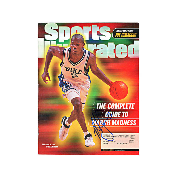 William Avery Duke Blue Devils Autographed Signed March 1999 Sports Illustrated No Label (JSA COA)