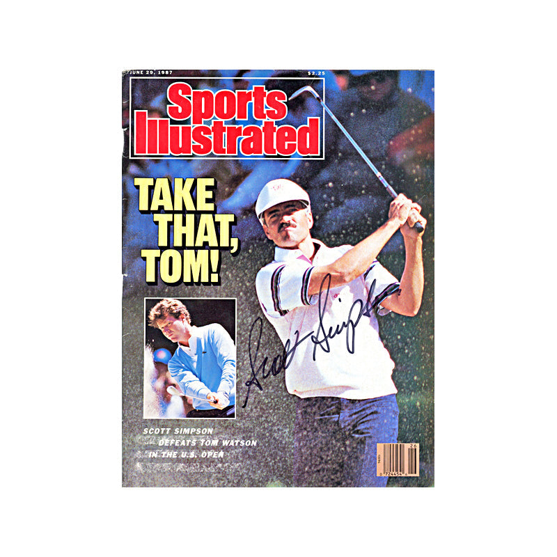 Scott Simpson Autographed June 1987 Sports Illustrated (JSA COA)