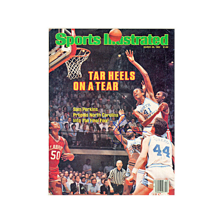 Sam Perkins North Carolina Tar Heels Autographed Signed March 1982 Sports Illustrated (JSA COA)