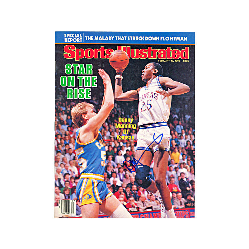 Danny Manning Kansas Jayhawks Autographed Signed February 1986 Sports Illustrated (JSA COA)