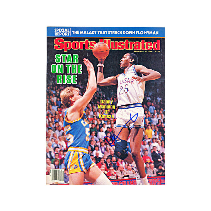 Danny Manning Kansas Jayhawks Autographed Signed February 1986 Sports Illustrated (JSA COA)