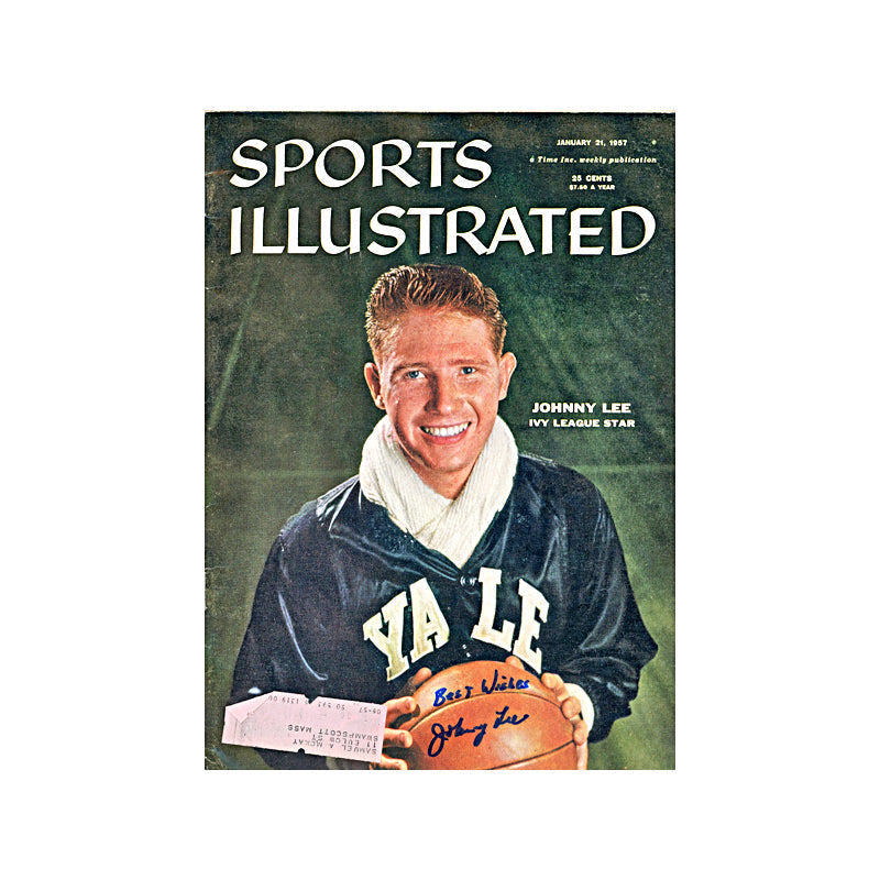 Johnny Lee Yale Bulldogs Autographed Signed January 1957 Sports Illustrated (JSA COA)
