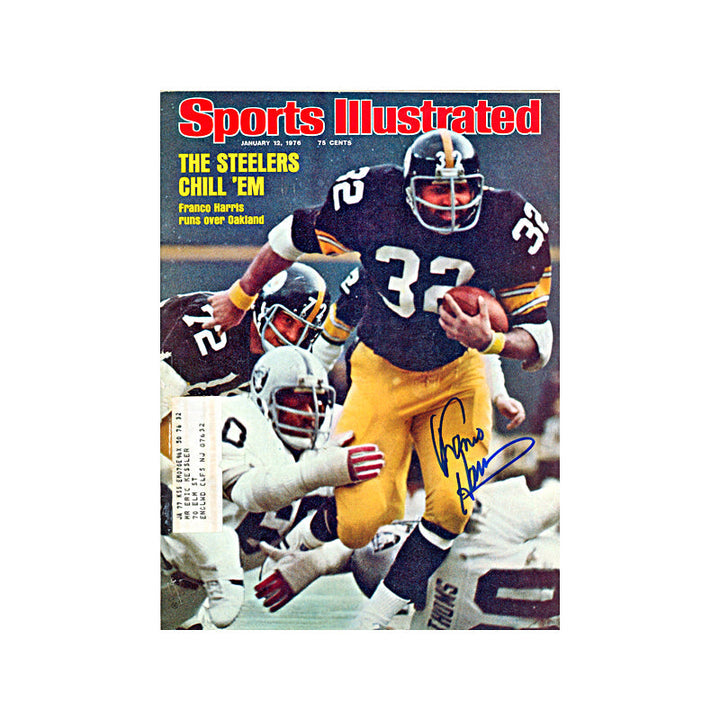 Franco Harris Pittsburgh Steelers Autographed Signed January 1976 Sports Illustrated (JSA COA)