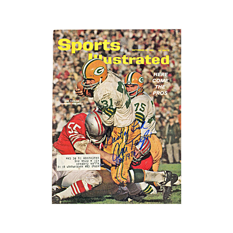 Jim Taylor Green Bay Packers Autographed Signed September 1962 Sports Illustrated (JSA COA)