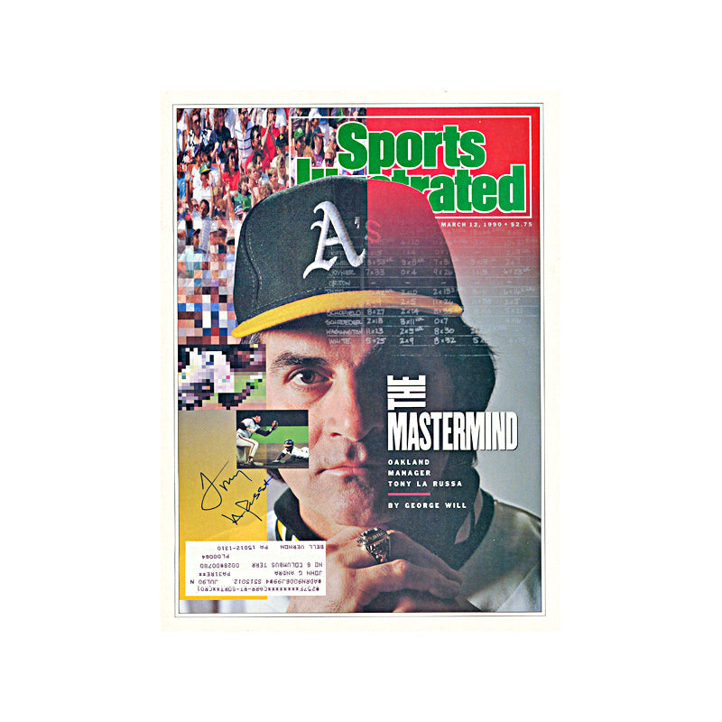 Tony Larussa Oakland A's Autographed Signed March 1990 Sports Illustrated (JSA COA)