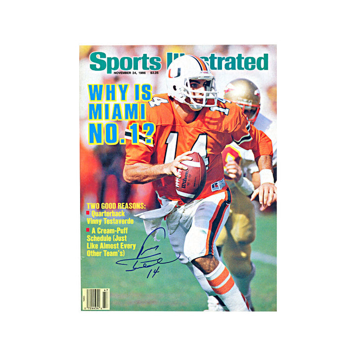 Vinny Testaverde Tampa Bay Bucaaneers Autographed Signed November 1986 Sports Illustrated (JSA COA)