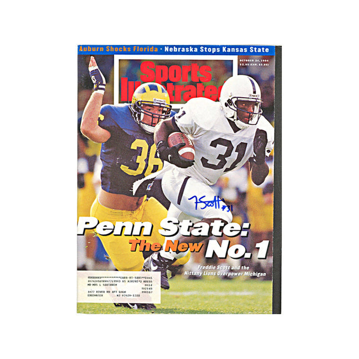 Freddie Scott Penn State Nittany Lions Autographed Signed October 1994 Sports Illustrated (JSA COA)