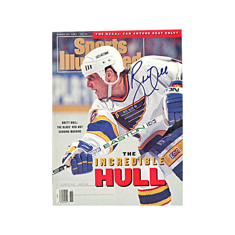 Brett Hull St Louis Blues Autographed Signed March 1991 Sports Illustrated (JSA COA)