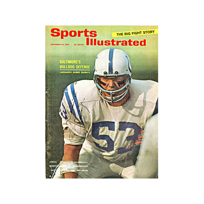 Dennis Gaubatz Baltimore Colts Autographed Signed November 1965 Sports Illustrated (JSA COA)