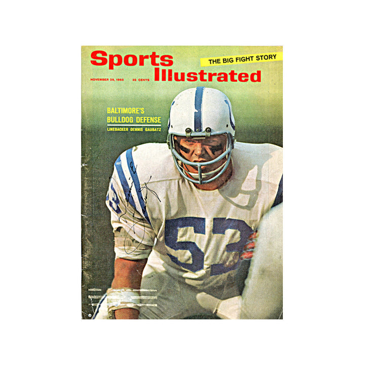Dennis Gaubatz Baltimore Colts Autographed Signed November 1965 Sports Illustrated (JSA COA)