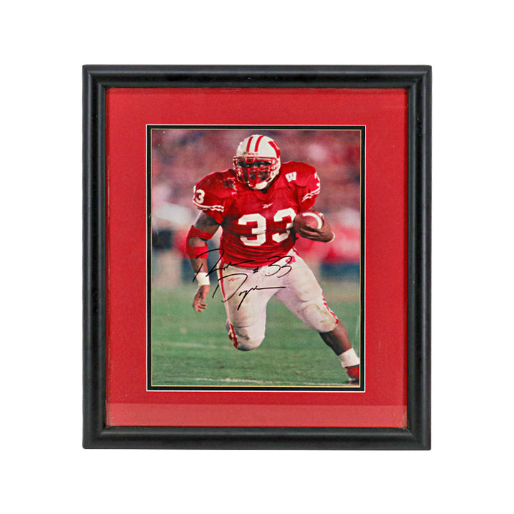 Ron Dayne Wisconsin Badgers Autographed Signed 11x14 Framed Photo (JSA COA)