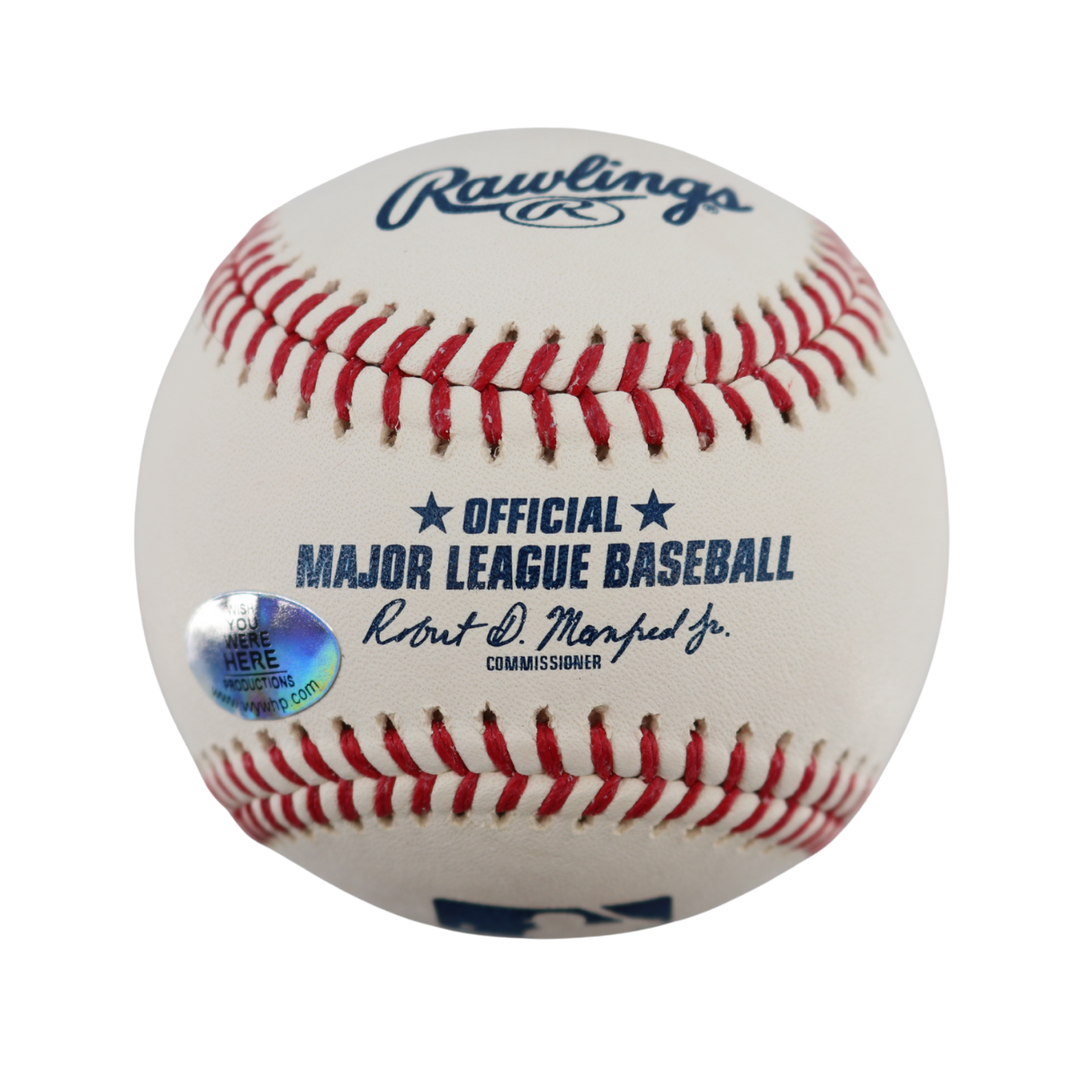 Bill Mazeroski Pirates Signed Incribed OMLB Baseball Wish You Were Here Auth