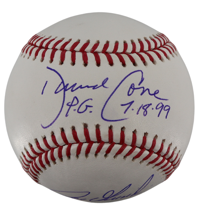 Cone Girardi Yankees Signed Inscribed OMLB Baseball Wish You Were Here Auth 2