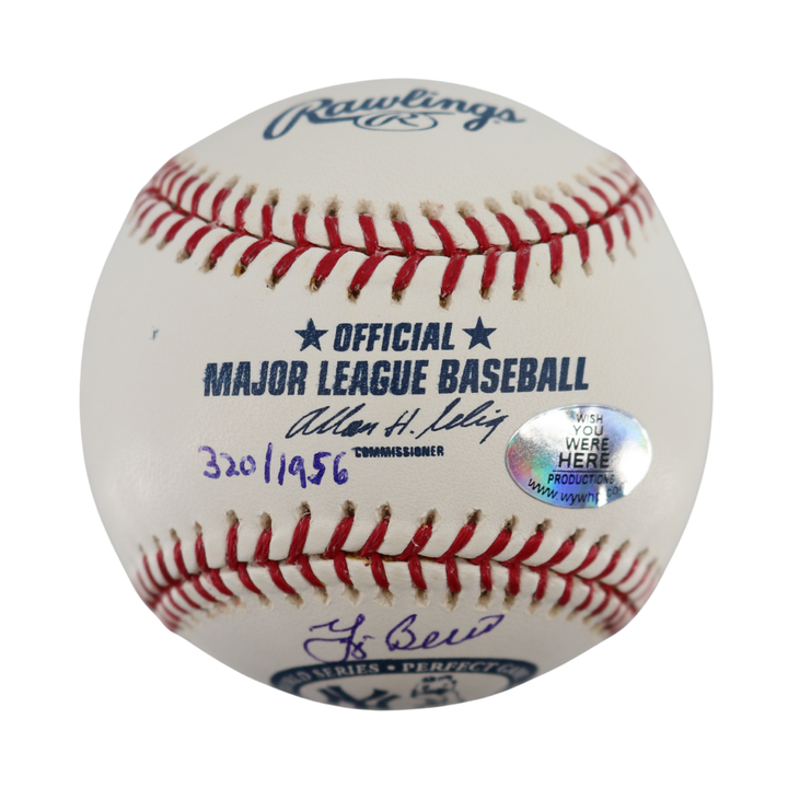 Berra Larson Yankees Signed Inscribed OMLB WSPG Baseball Wish You Were Here Auth